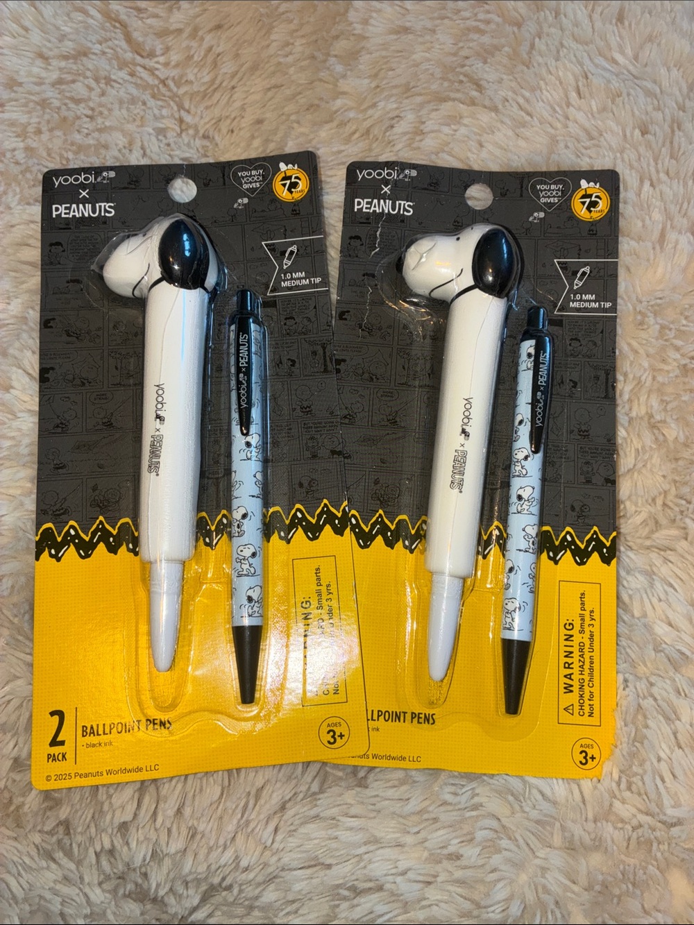 yoobi x Peanuts Snoopy Ballpoint Pens •2pks•